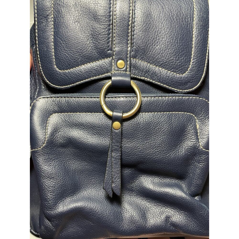 Vintage Wilsons Blue Leather Backpack Purse Commuter Bag Travel Y2K 90s - Picture 8 of 8